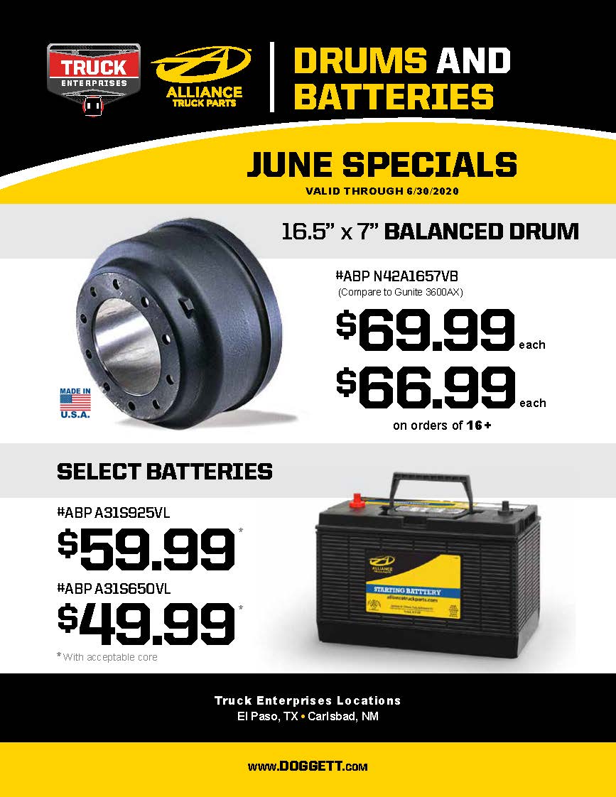 Truck Enterprises June 2020 Parts Specials Truck Enterprises June 2020 Parts Specials