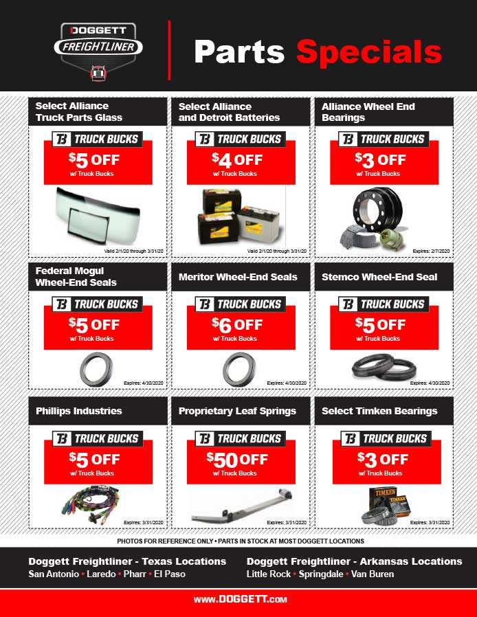 Doggett Freightliner Nov-Dec 2019 Sale Doggett Freightliner Nov-Dec 2019 Sale