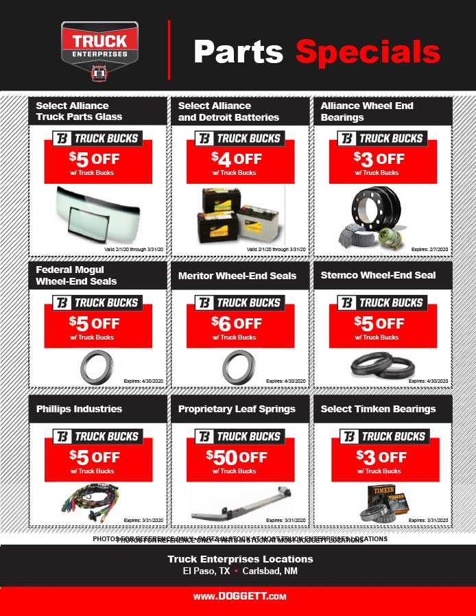 Truck Enterprises Parts Specials Truck Enterprises Parts Specials