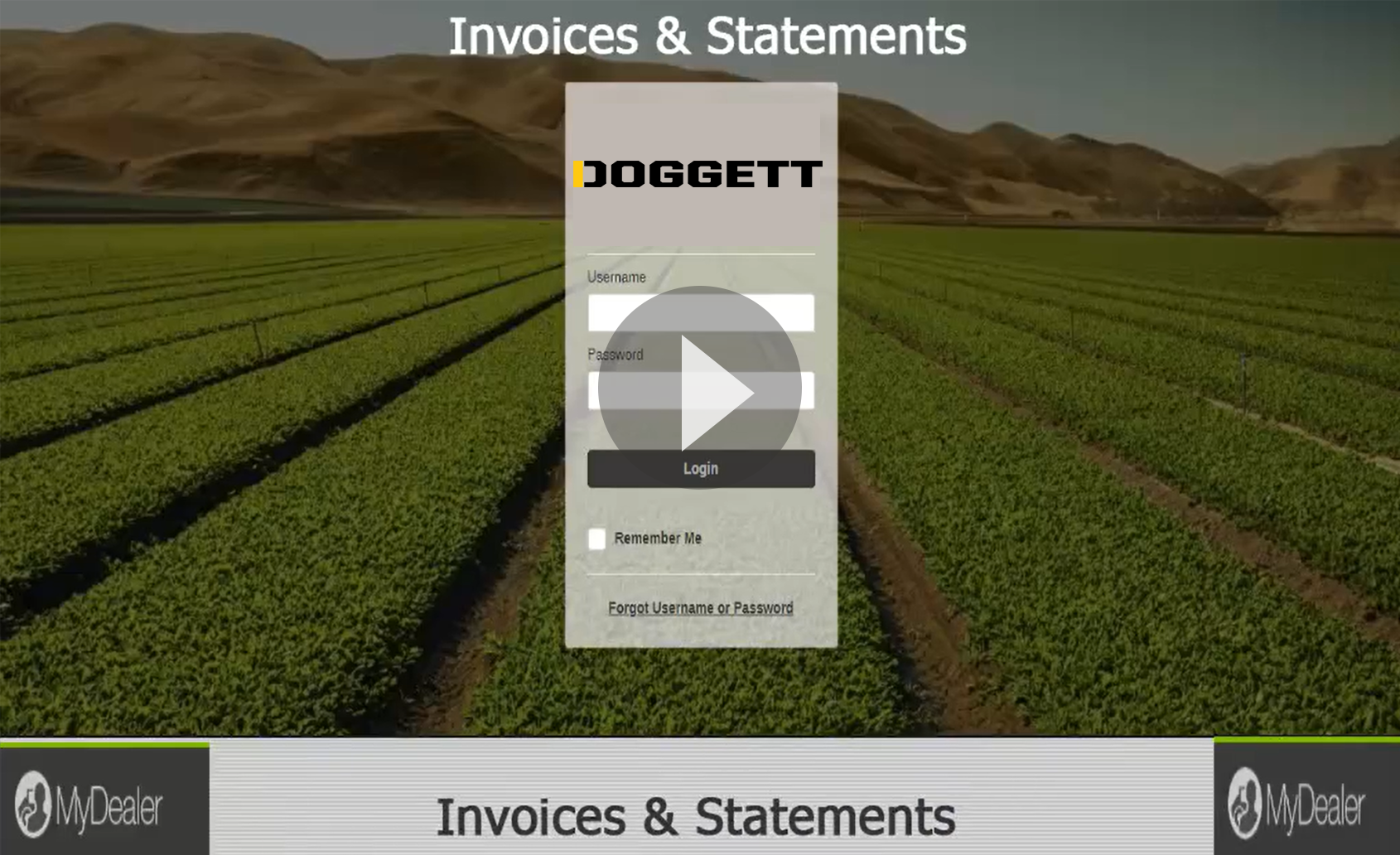 Invoices and Statements on Doggett MyDealer Portal